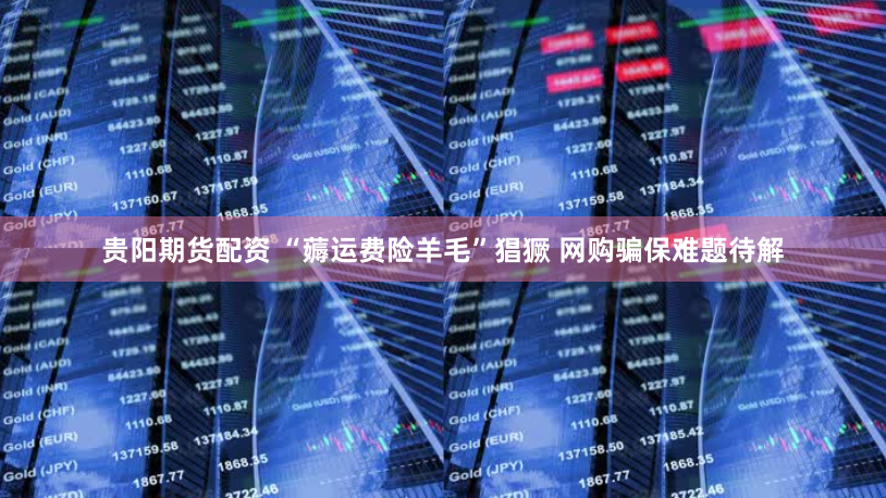 贵阳期货配资 “薅运费险羊毛”猖獗 网购骗保难题待解
